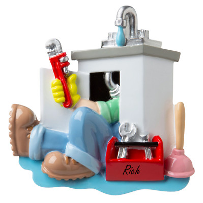 Personalisierter KLEMPNER Ornament Anpassen PREIS GRATULIERE GEBURTSTAG WEIHNACHTEN JOB