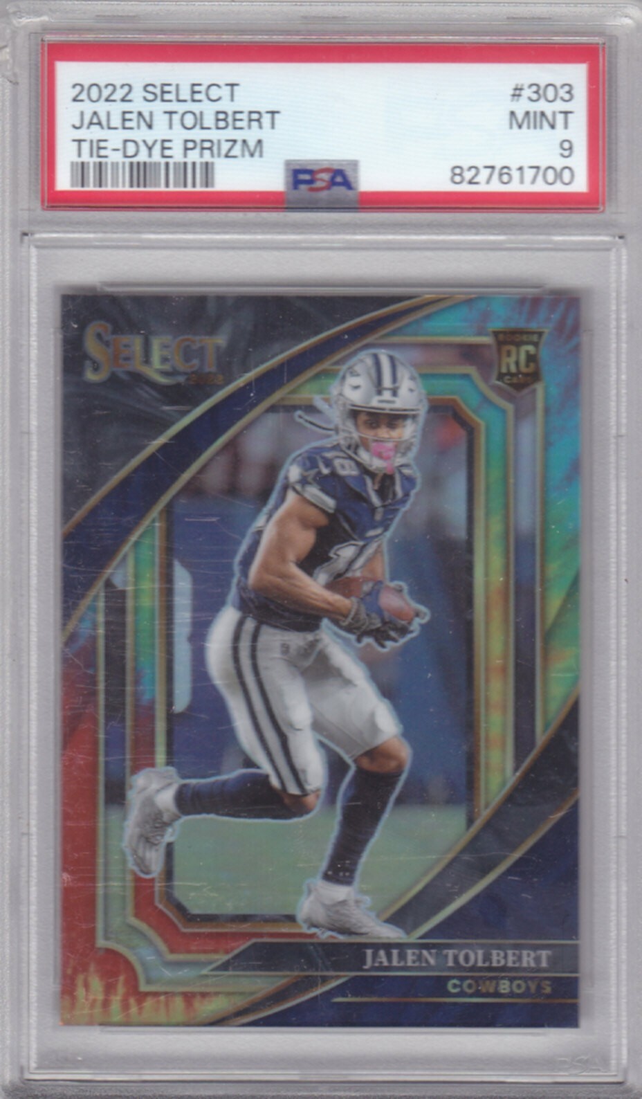 2022 Select JALEN TOLBERT RC /25 TIE-DYE SUITE LEVEL PSA 9 MINT COWBOYS