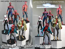 1/12 Action Figure Stands Towers with Storage for Accessories for 6in 7in