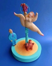 'America's Got Talent' Whimsical Mixed Media Colorful Sculpture by Shapovalinko 