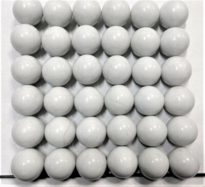 1'' INCH 25mm 2 LBS POUND 48 pcs Opaque WHITE Solid Glass Marbles Free Shipping