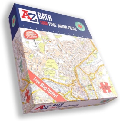 Großbritannien A-Z Karte von Bath 1000 Teile Puzzle Exklusive Straßenkarte
