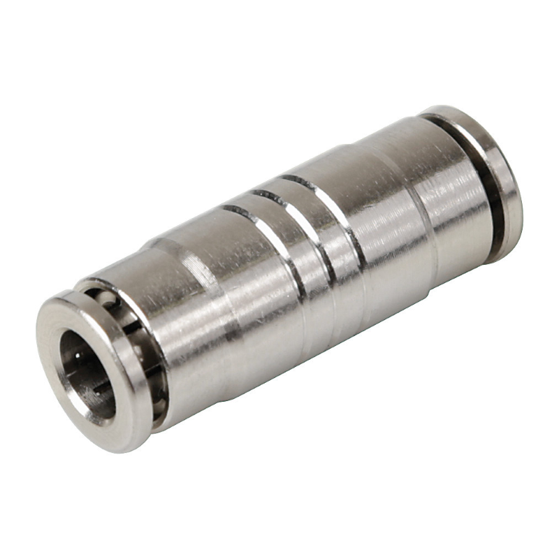 D-4, Raccordo in metallo, per tubi aria COMPRESSA Ø 6 mm Ottone Nichelato camion