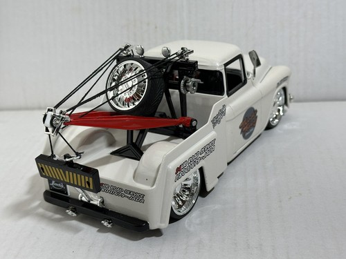 JADA BIGTIME BTK 1955 CHEVY STEPSIDE WRECKER TOW TRUCK WHITE 1:24 NEW NO BOX - Picture 7 of 12