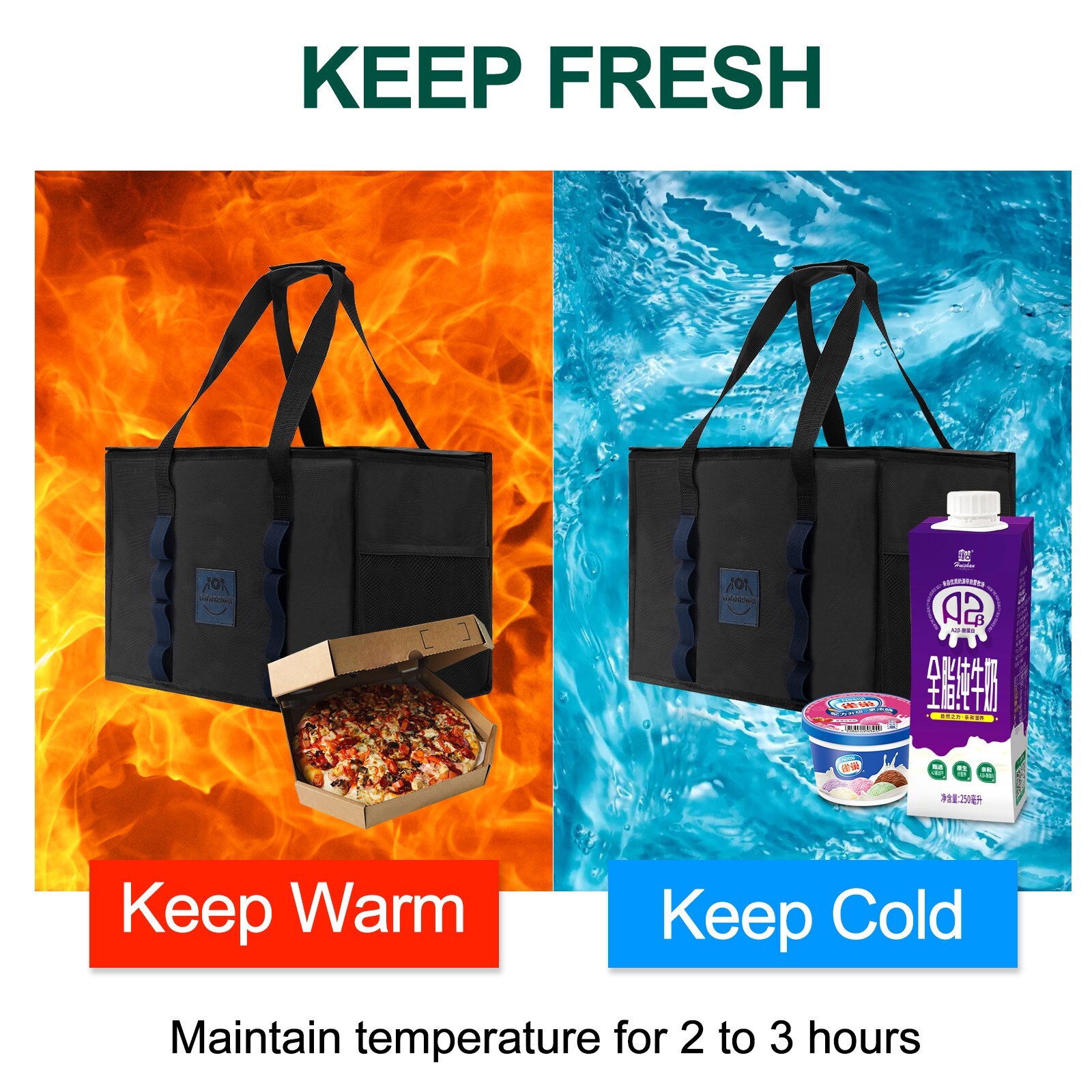 Thermal Food Delivery Cool Bag 32L Insulated Box Carrier Uber Eats