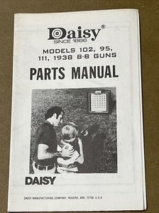 Original Daisy Models 102 95 111 1938 BB Rifle Gun Illustrated Parts List Manual