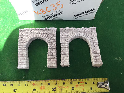 2x Spur N Tunnelportale Rohsteinstil - eingleisige Portale (RBC35)