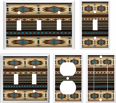 SOUTHWEST BLANKET DESIGN 35 LIGHT SWITCH COVER PLATE      U PICK PLATE SIZE