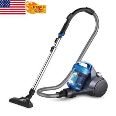 Bagless Canister Vacuum Cleaner Lightweight Carpets Hard Floors Washable Filter