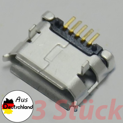 Ladebuchse *3 Stück* Micro USB 5 Pin Micro USB Jack, Charging socket