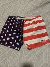 Exist Swim USA Surf Swim Trunks American Flag Themed Adult Large