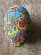  Vintage German 1960s 70s Papier Mâche EASTER EGG Bon Bons Sweets Display