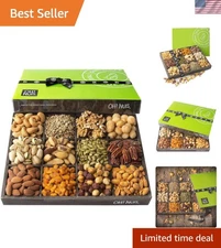 Healthy Gourmet Nuts Gift Basket - Perfect for Holidays, Movie Nights & More