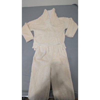 Flygo Fashion 2pc Fuzzy Sherpa Lounge Set Cream Beige Small S NwoT Cozy Pajamas