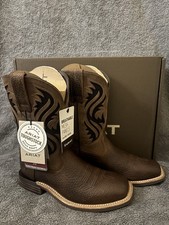 Bota de Vaquero Para Hombres Ariat Kanyon Toughstock VentTEK Punta Cuadrada Ancha Talla 9.5 D