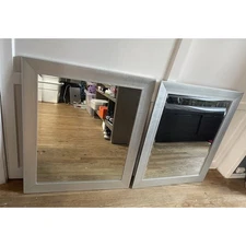 Rectangular Framed Accent Wall Mirror Grey Size 24 Inx28.5 In Bundle Set Of 2