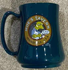 The Simpsons Moe’s Tavern Beer Mug – Homer & Moe – 2004 Ceramic Vintage