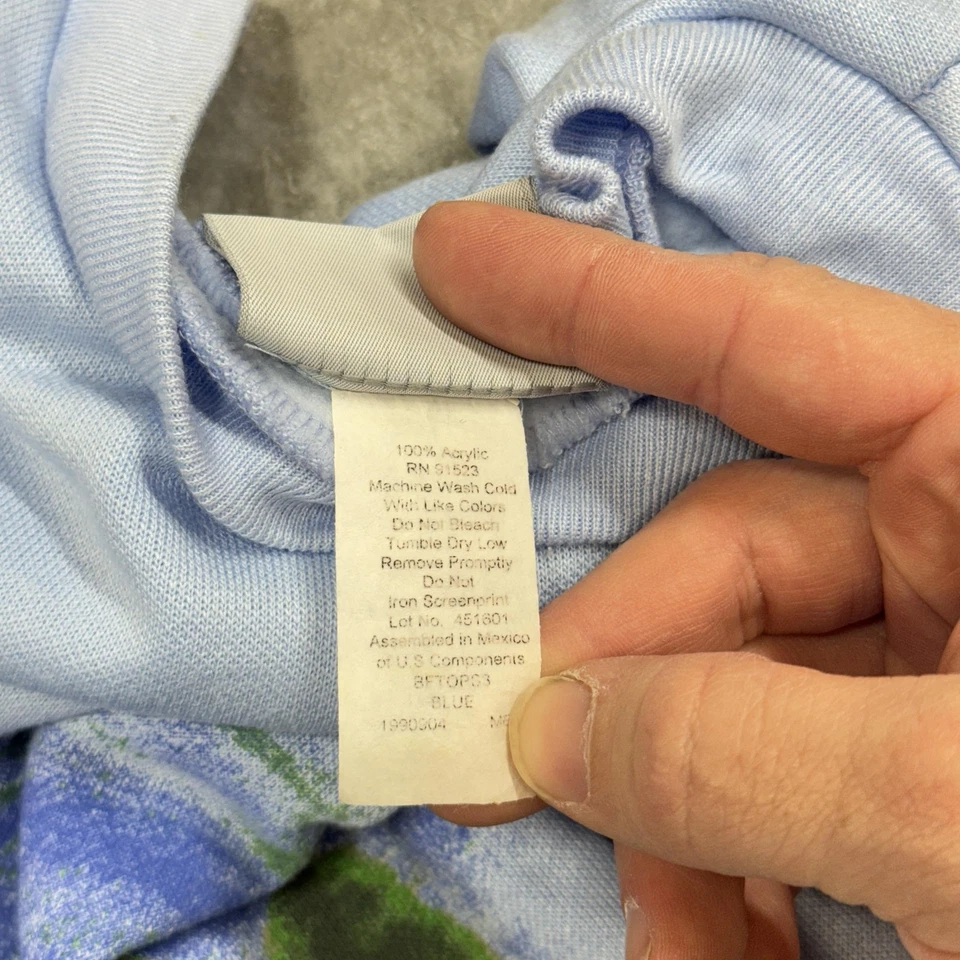 Sudadera Blair vintage para mujer azul medio cuello redondo faro costero años 90 Foto 4 de 4