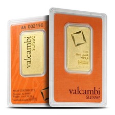 1 oz Valcambi Matte Gold Bar 4539.68 per troy oz