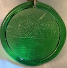 Glass Re Factory Ohio Green Glass Sun Catcher Recycled Cabin Woods with Tags