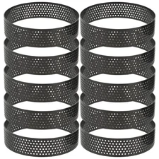  10PCS Perforated Tart Rings: 3.14 Inch Round Stainless Steel Cake Ring Baking