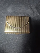 RARE Vintage Estee Lauder Golden Envelope Mirror Ladies Powder Compact w Box