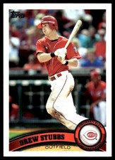 Drew Stubbs 2011 Topps #349 Cincinnati Reds MLB READ FREE SHIPPING AutographDen