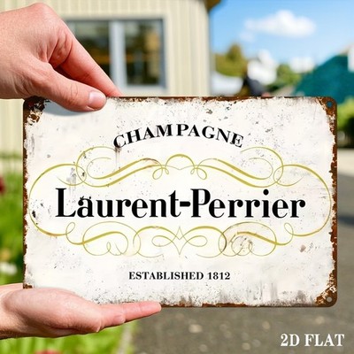 Tin Metal Signs Home Décor Vintage Laurent-Perrier Champagne Durable Retro Bar