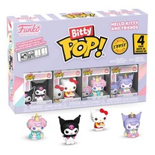Hello Kitty and Friends Bitty ¡POP! Pack de 4 figuras de vinilo Kuromi (2 cm)