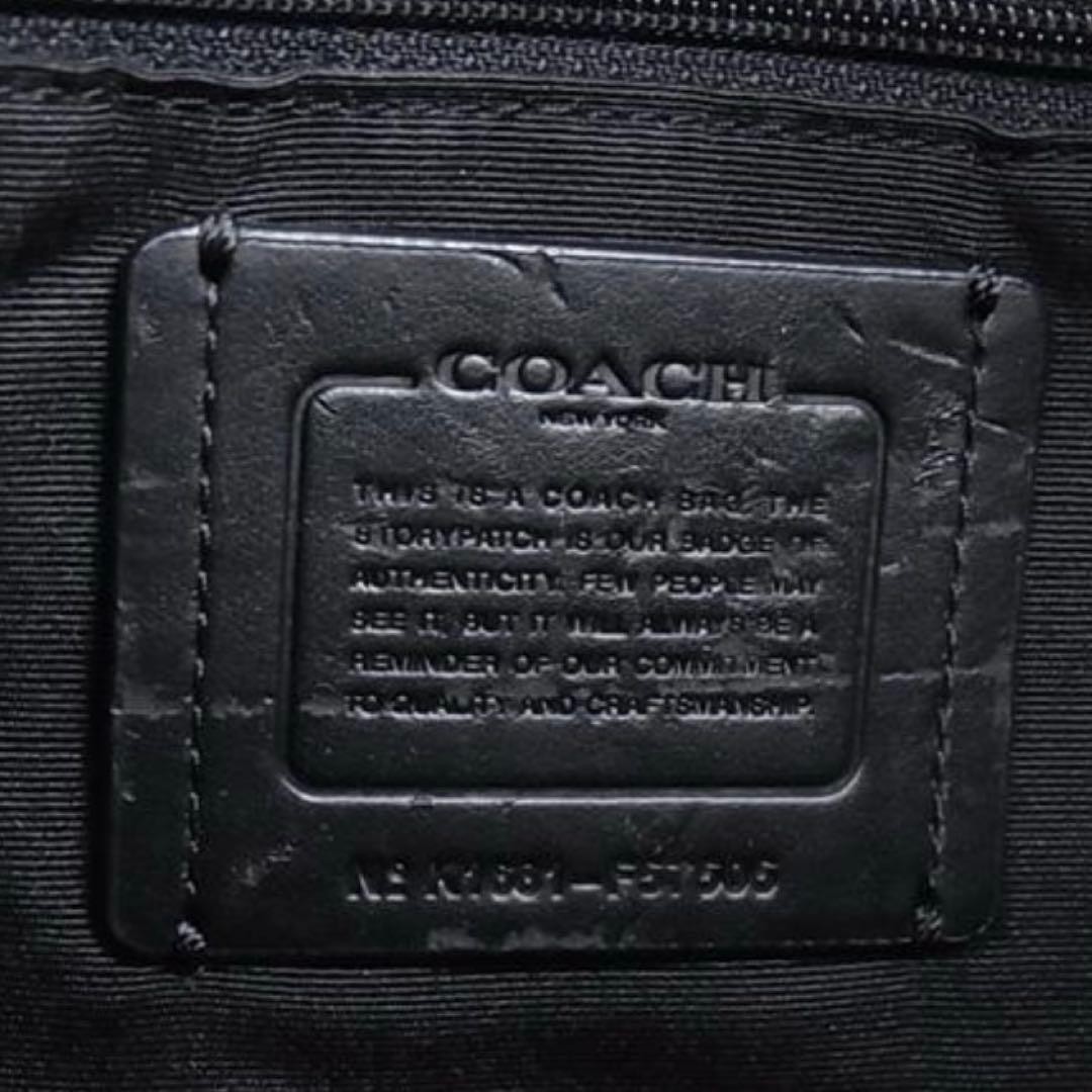 Coach Python Pattern Black Leather Shoulder Bag 1… - image 8