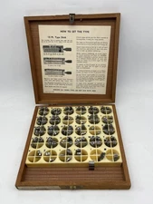 Kingsley Machine Hot Foil Stamping 12 Pt  GARAMOND All Caps in Wood Box 239 Pcs