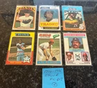 1972-1976 Topps Baseball STARS & ROOKIES LOT (W/ROSE/JACKSON/CAREW)..6 DIFFERENT