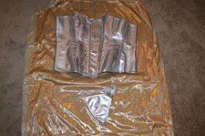 Silver corset panty new XXL