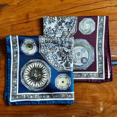 2er Set FP F.P Journe Jackentaschen, Bandana Seide Silk 39 x 39 cm, neu