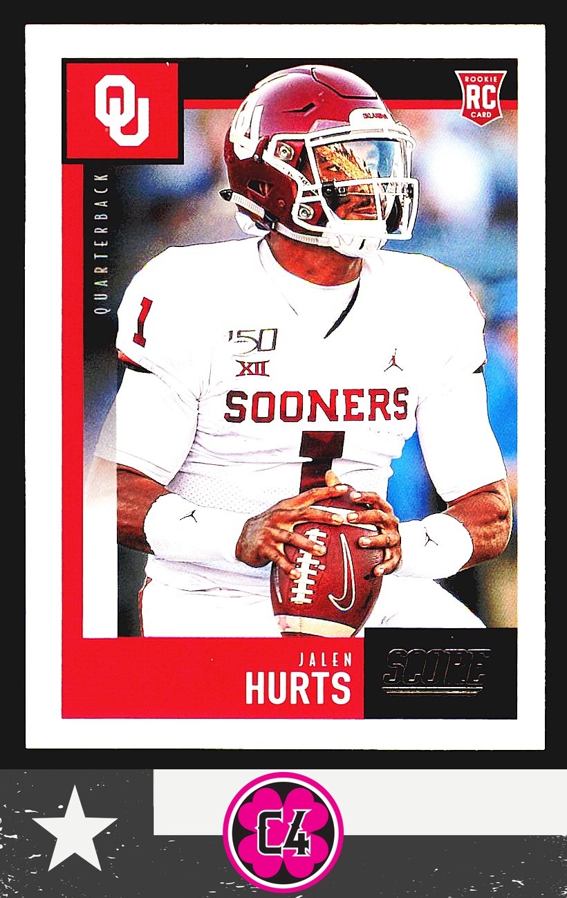 2020 Score Jalen Hurts Rookie RC #358 Oklahoma Sooners