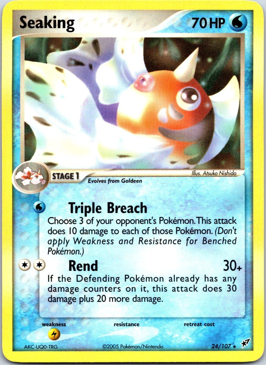 Seaking 24/107 Rare Deoxys Pokemon Near Mint