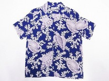 SCARCE KUU-IPO VTG 40s-50s RAYON ALOHA HAWAIIAN SHIRT ORIGINALS TIKI SHELLS" M