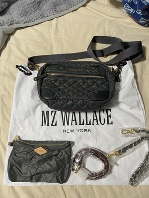 MZ Wallace Crosby Small Crossbody Magnet Bag Purse Quilted Nylon All Straps