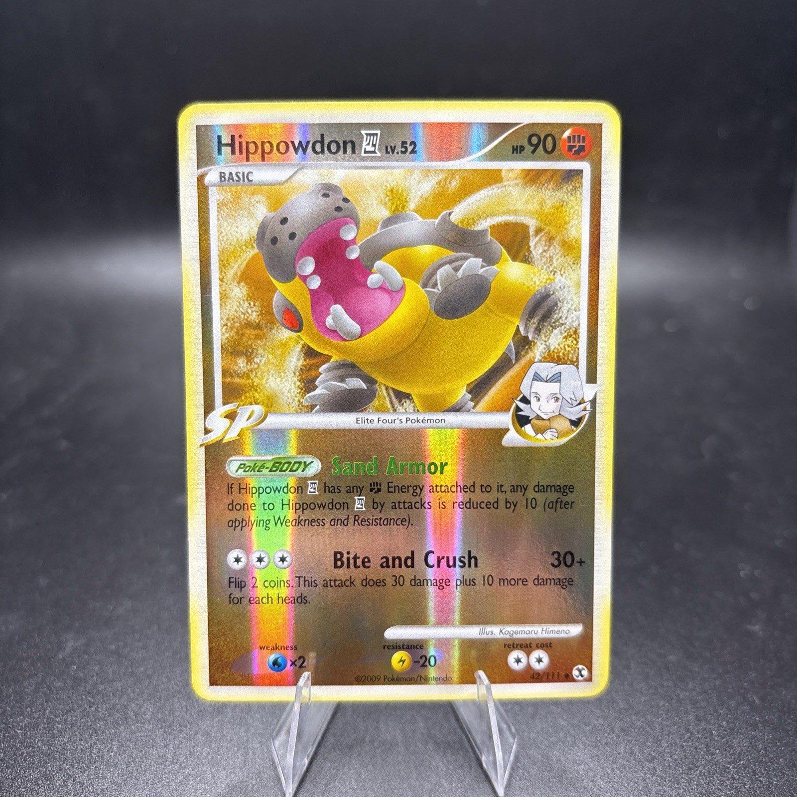 Hippowdon 4 42/111 Reverse Holo Platinum Rising Rivals Set Pokemon Card NM -j