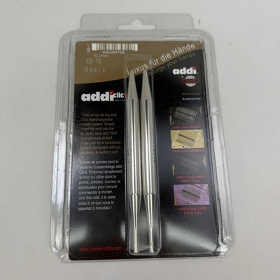 addi Click Basic Interchangeable Knitting Needle Tips US 15 10.0mm 656-7 NEW