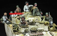 1/35 resin model WWII German 13 soldiers Tank Crew Big Set Unassembled Unpainted