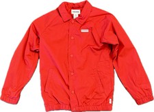 CONVERSE Kids Red COACHES Lined Windbreaker JACKET Youth Boys Size M 10-12