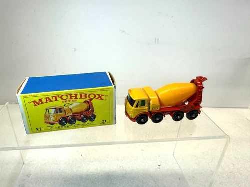 MATCHBOX LESNEY #21 Concrete Truck Cement Mixer w/ box original Vintage