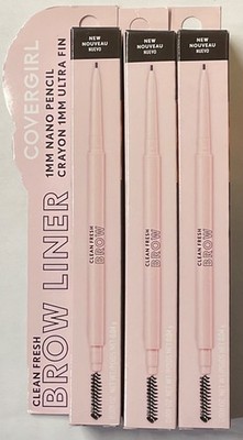 Covergirl Clean Fresh Brow Liner 1mm Nano Pencil, 700 Black Brown, 3 Pack