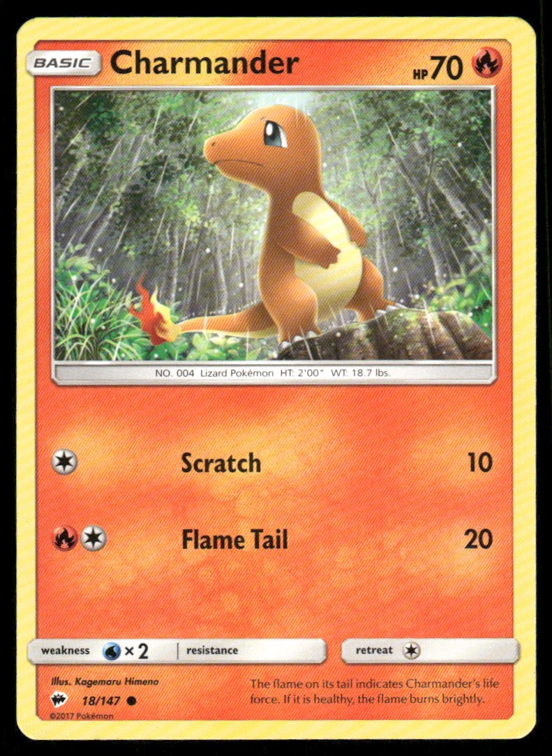 Charmander - 18/147 Burning Shadows Pokemon LP