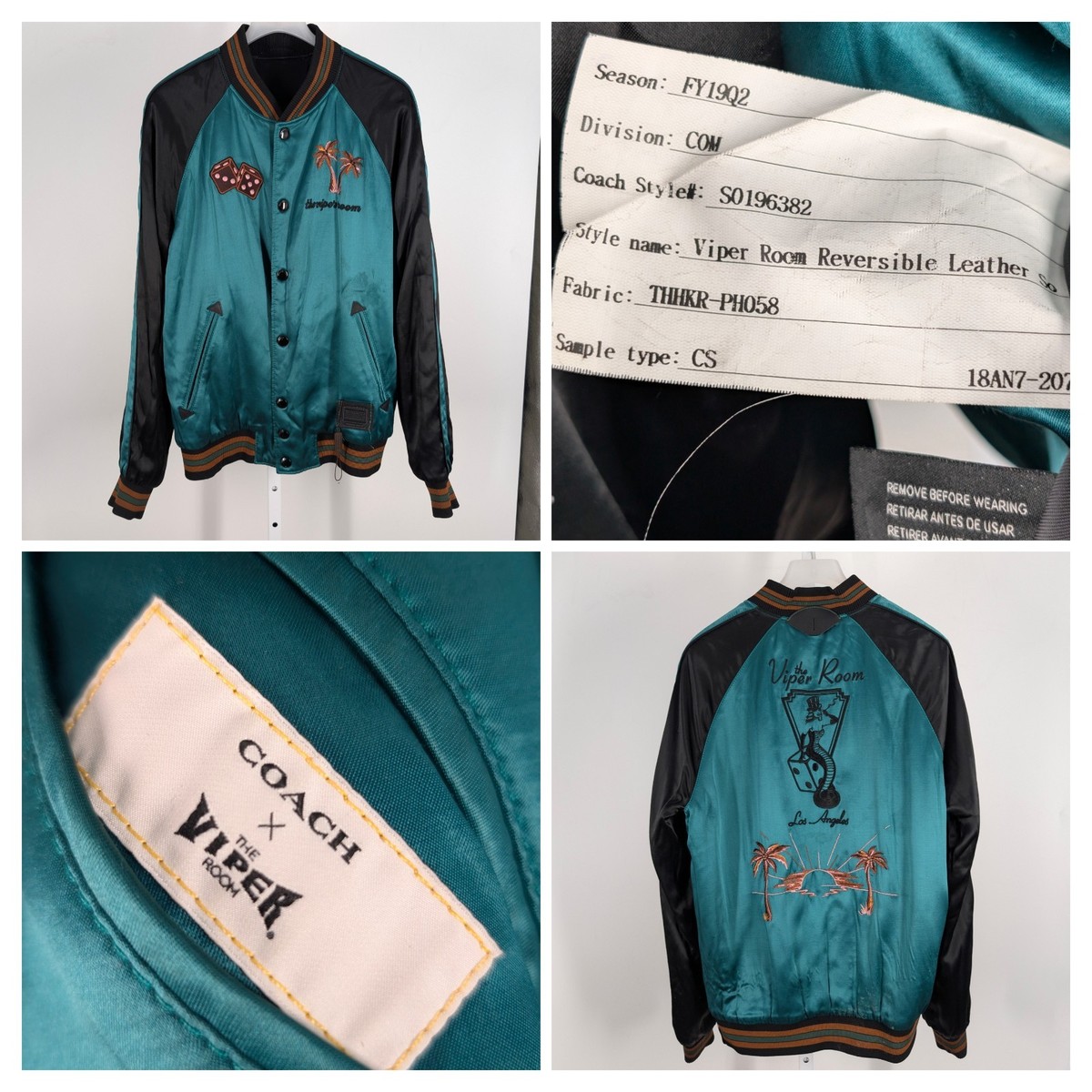 Coach X The Viper Room Reversible Souvenir Jacket Sample FW2019