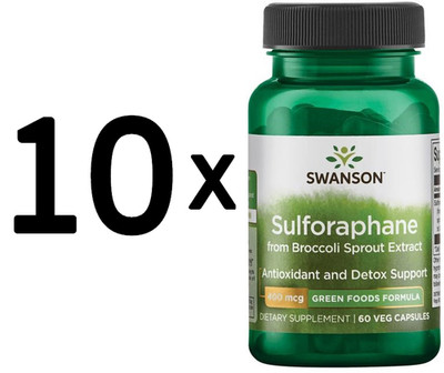10 x Swanson Sulforaphane, 400mcg - 60 vcaps (188,78 EUR/kg)
