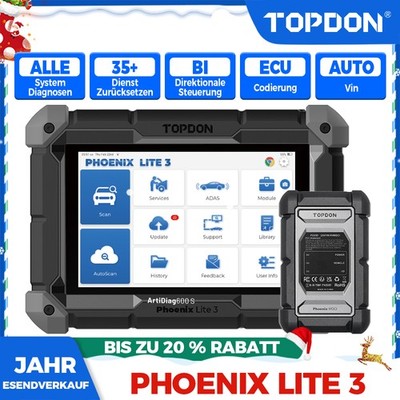 2026 TOPDON Phoenix Lite 3 Profi KFZ Diagnosegerät Topologie Online Codierung