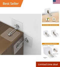 Furniture Anti Tip Wall Anchor Kit No Drill Adhesive Cabinet Safety Strap 2pcs