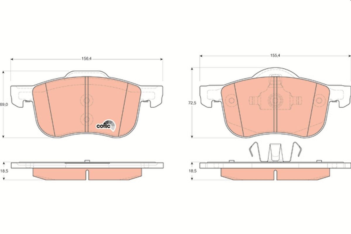 Plaquettes de frein TRW GDB1388 pour conduite hivernale Volvo